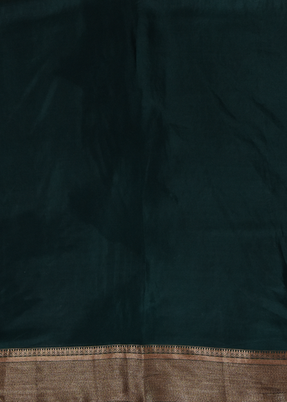 Green Crepe Silk Banarasi Saree