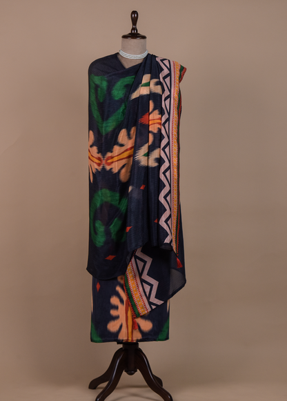 Black Crepe Dress Material