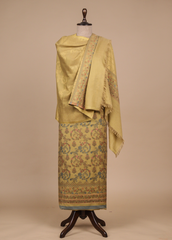 Beige Pashmina Dress Material