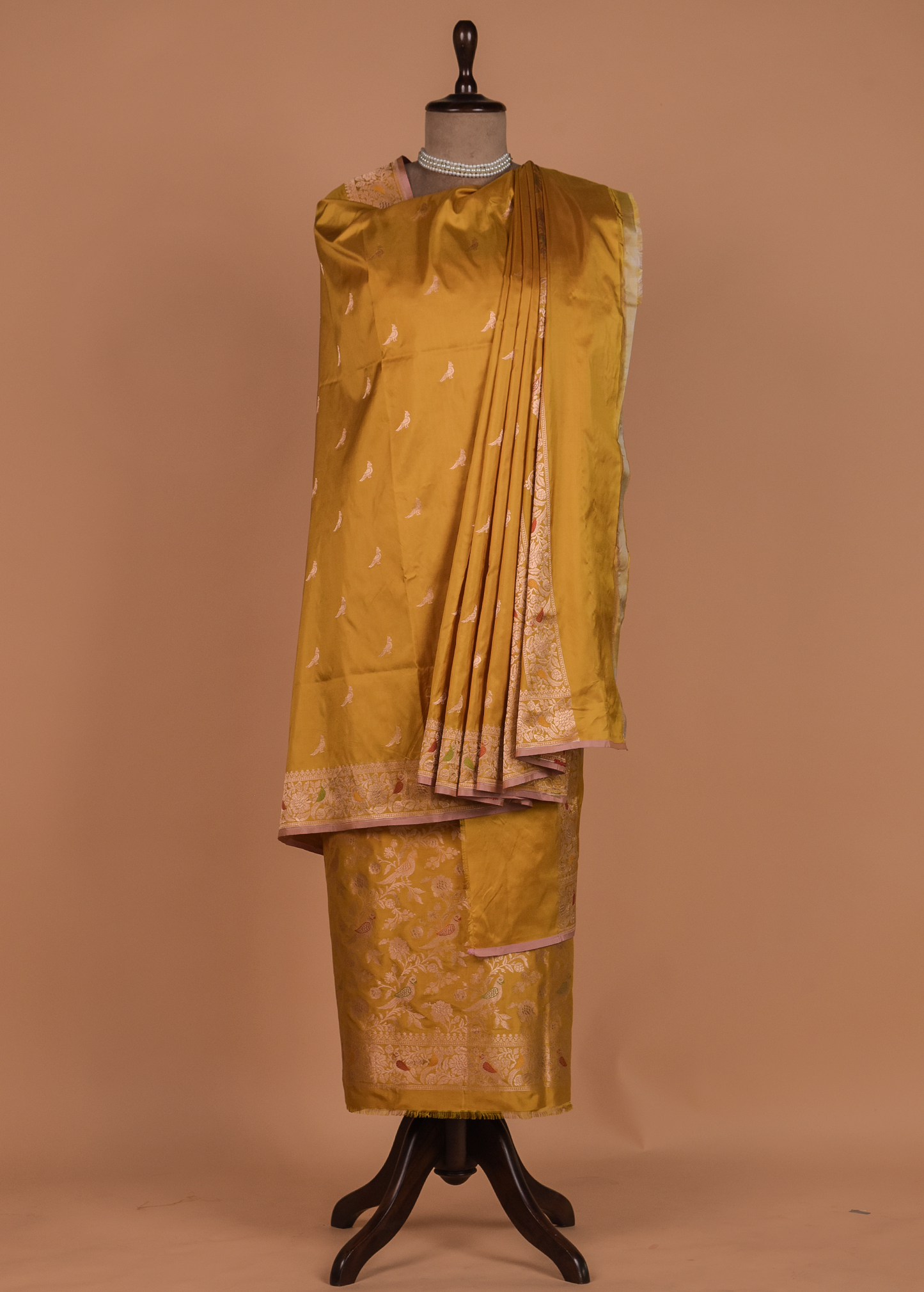 Mustard Silk Dress Material