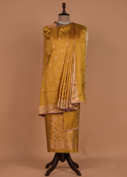 Mustard Silk Dress Material
