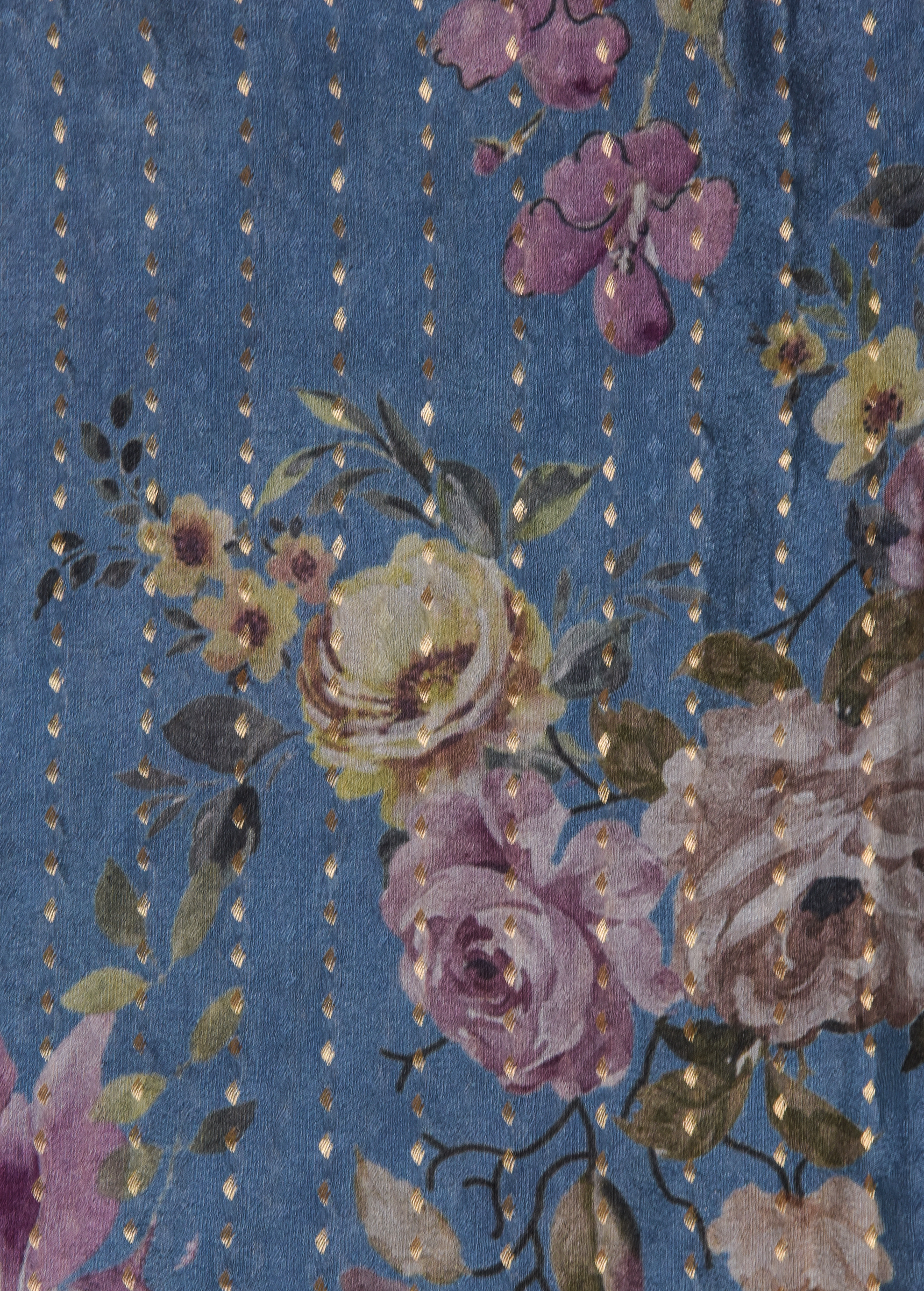 Multicolour Printed Chiffon Saree - Image 4 | Greenways Delhi