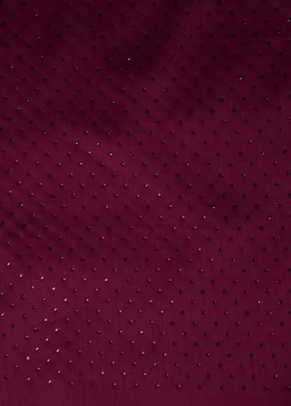 Pink Chinon Crepe Embroidered Saree