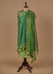 Green Crepe Dress Material