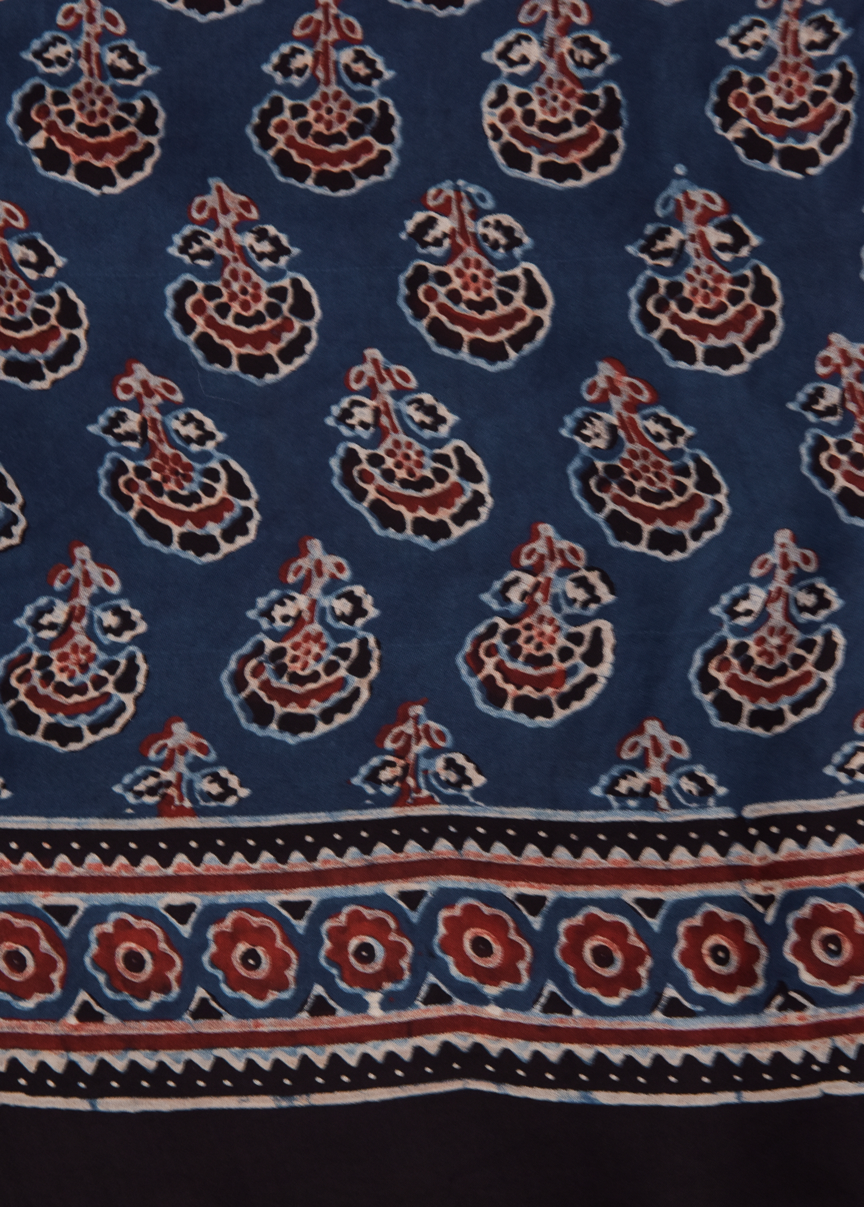 Blue Crepe Printed Saree