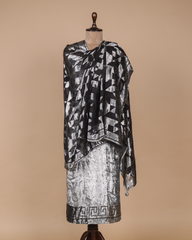 Grey Velvet Dress Material