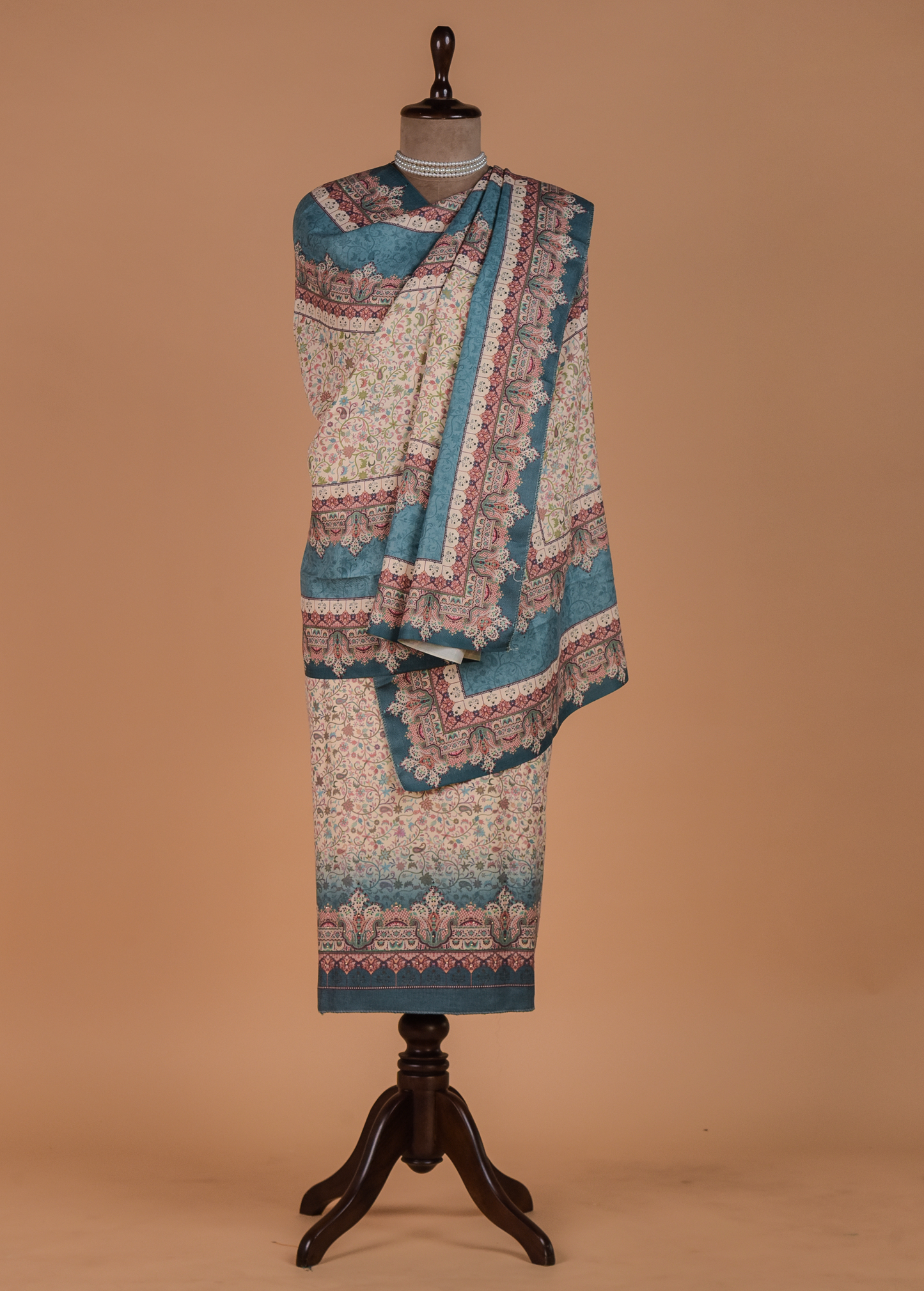 Multicoloured Pashmina Dress Material