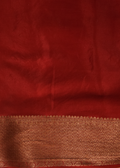Blue Crepe Banarasi Saree