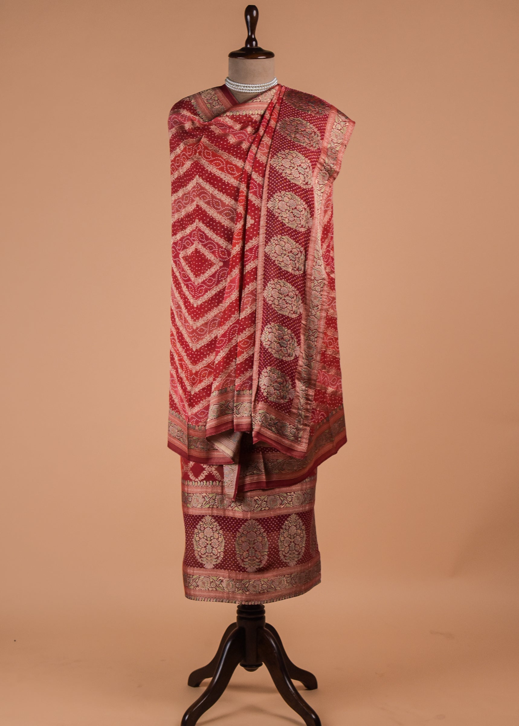 Red Georgette Dress Material