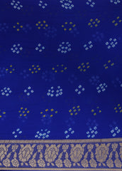 Blue Georgette Bandhani Saree