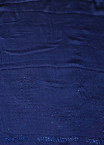 Blue Satin Embroidered Saree
