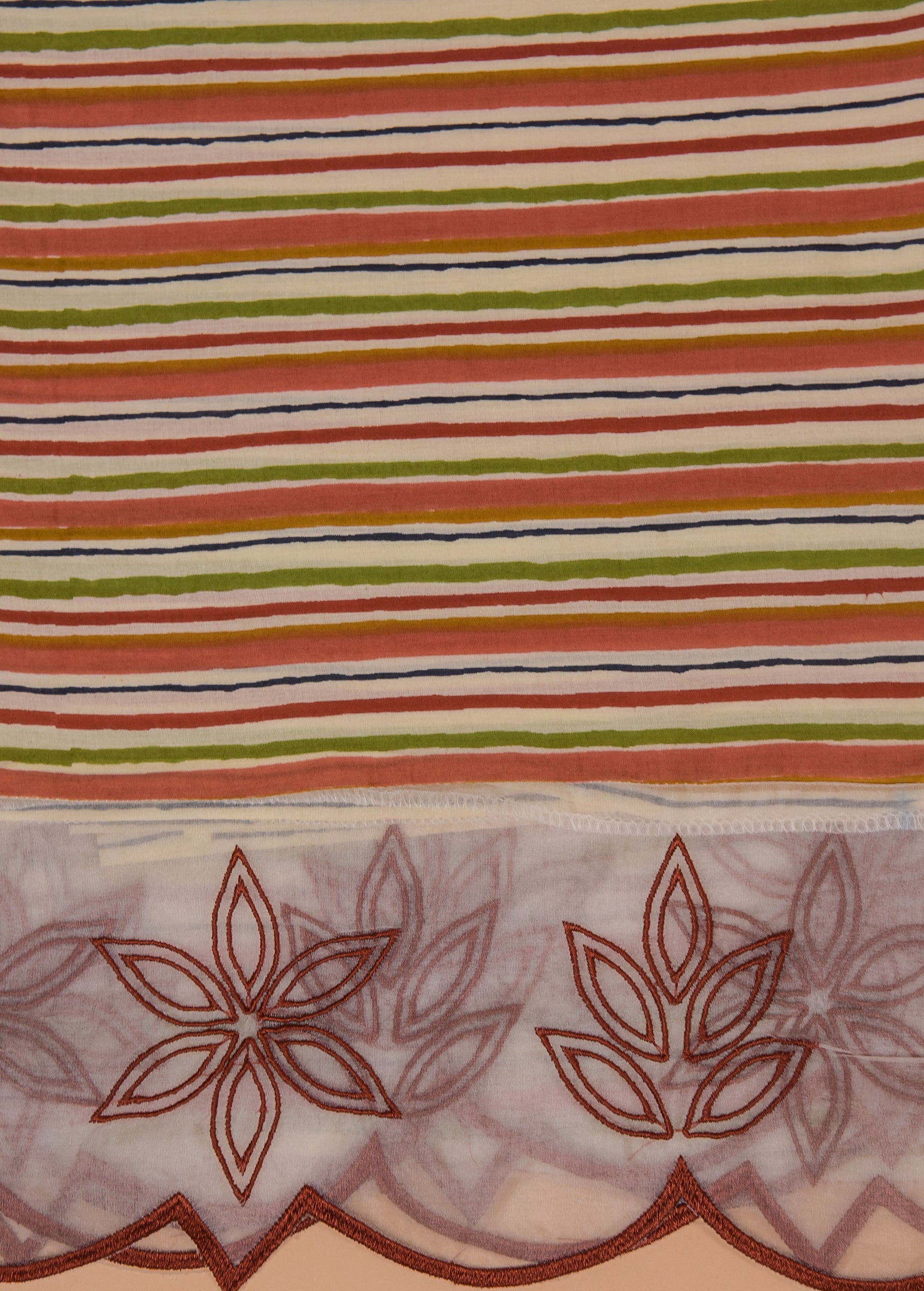 Rust Cotton Dress Material