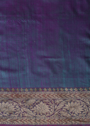 Purple Dupion Silk Banarasi Saree