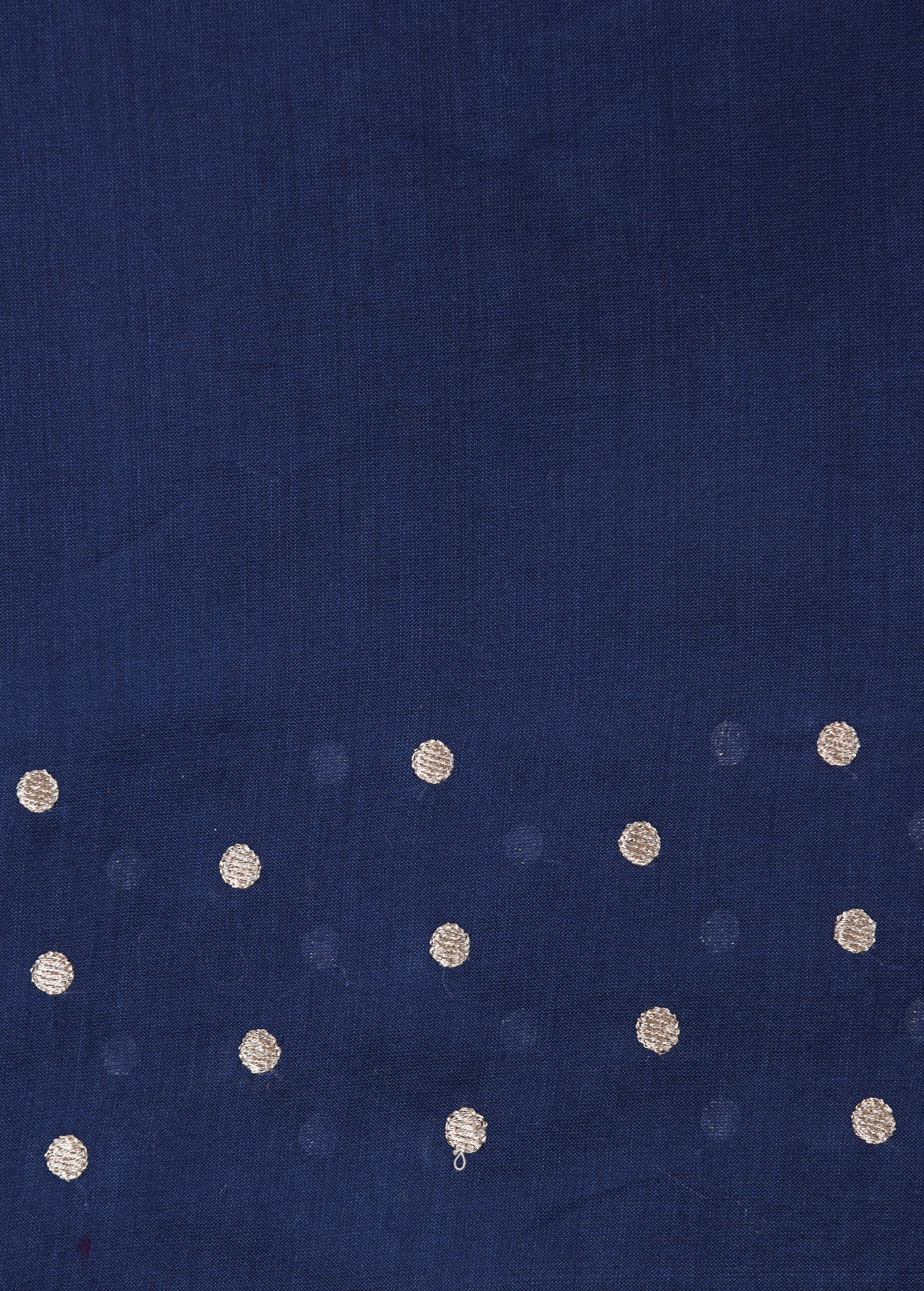 Blue Cotton Silk Dress Material - Image 5 | Greenways Delhi