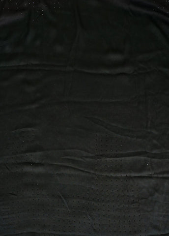 Black Satin Embroidered Saree