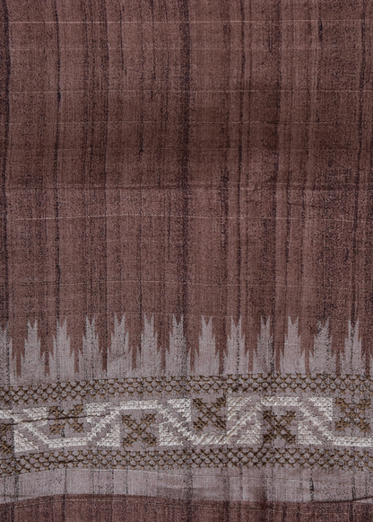 Beige Cotton Tussar Dress Material