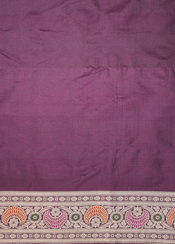 Wine Silk Banarasi Saree