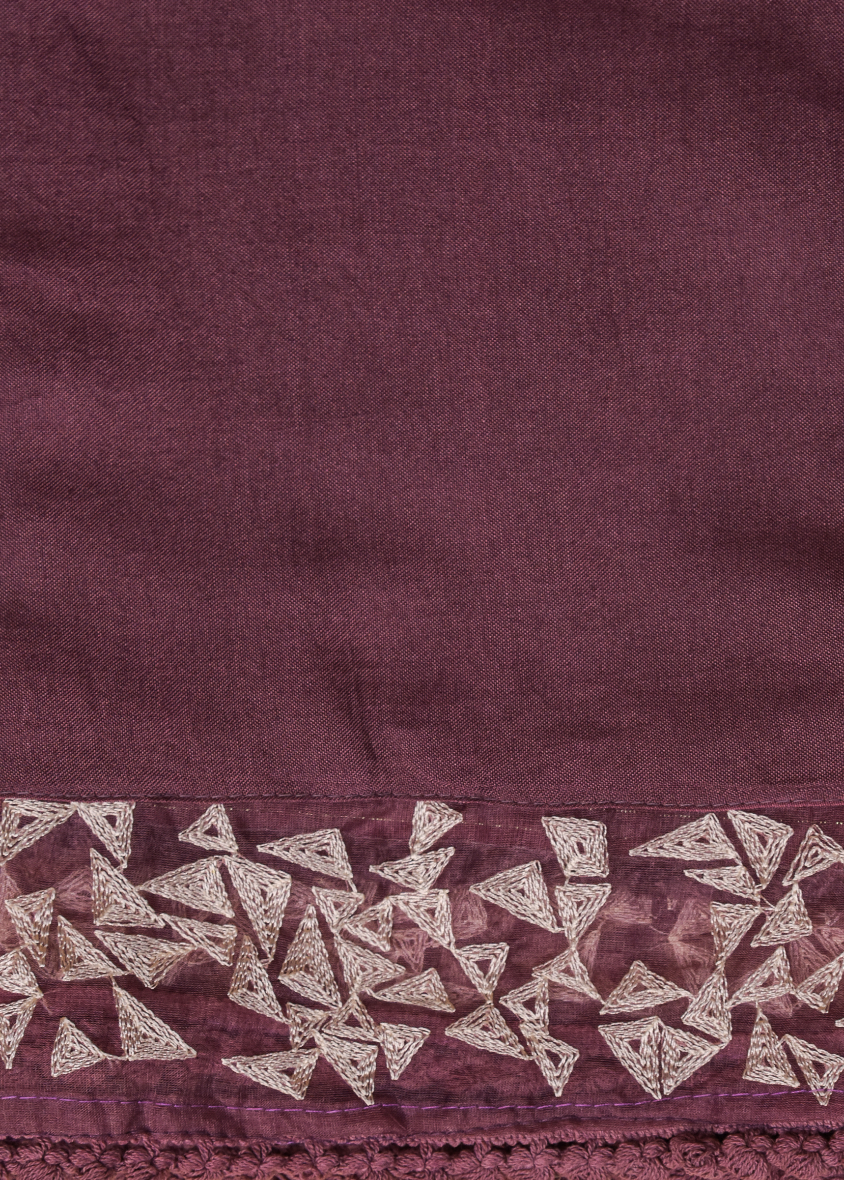 Purple Handwoven Chanderi Dress Material - Image 5 | Greenways Delhi