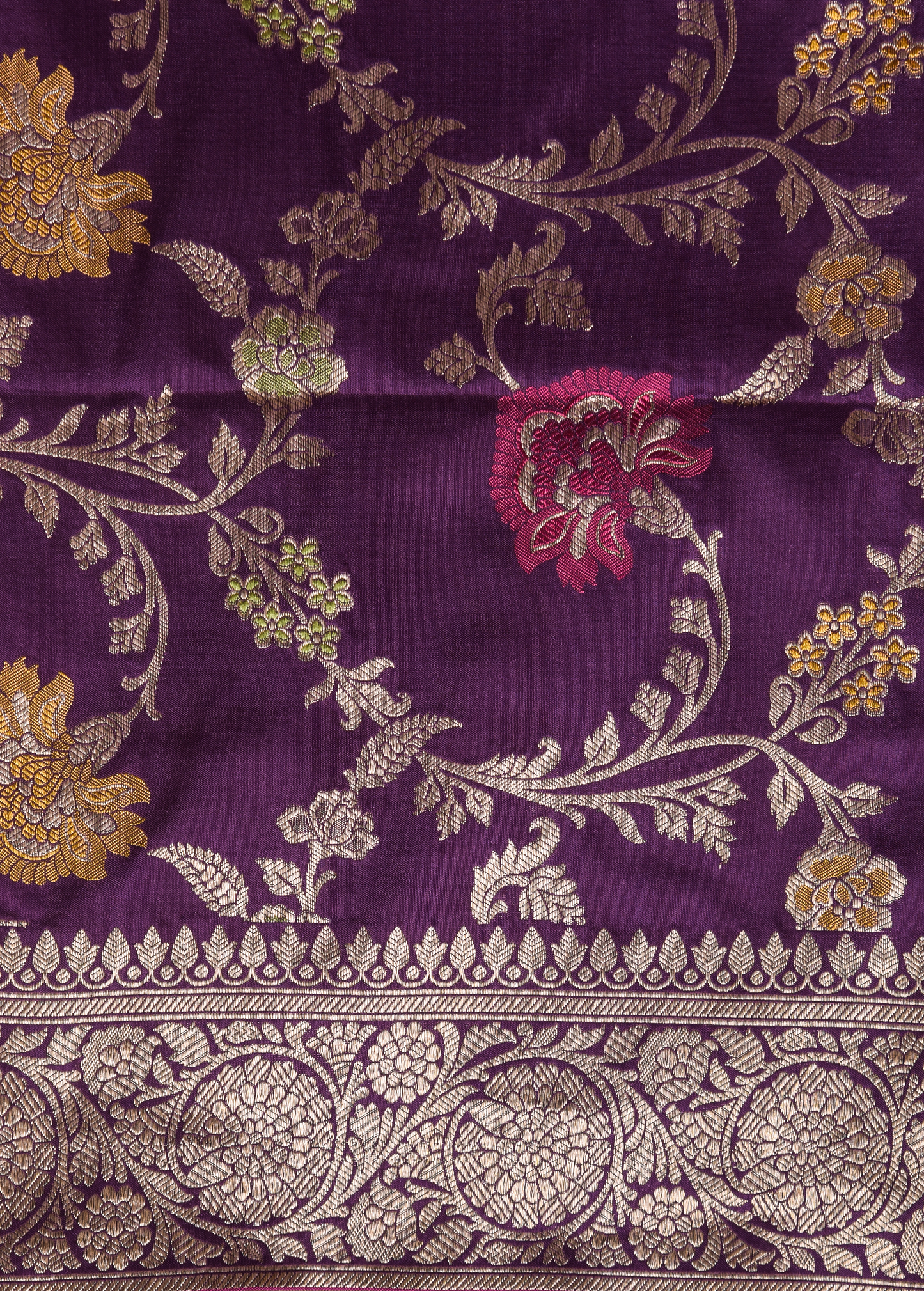 Purple Silk Dress Material