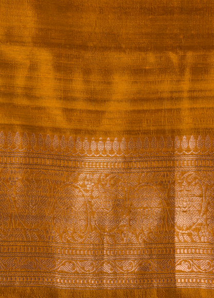 Yellow Tussar Dress Material