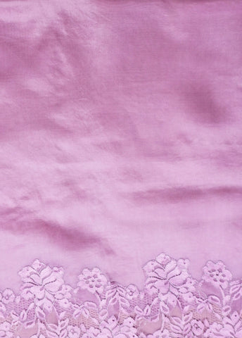 Pink Organza Embroidered Saree