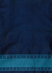 Blue Satin Silk Banarasi Saree