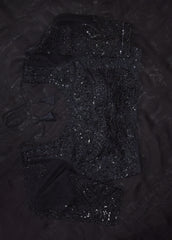 Black Organza Embroidered Saree