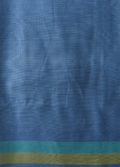 Blue Dupion Net Dress Material