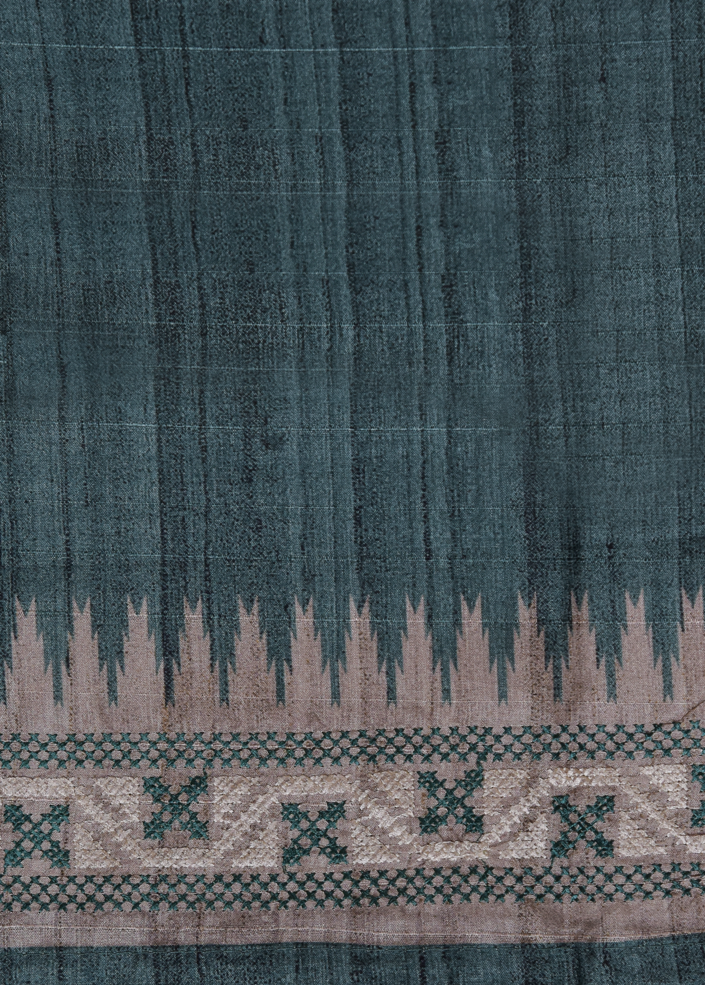 Blue Cotton Tussar Dress Material