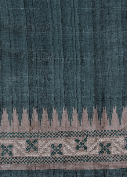 Blue Cotton Tussar Dress Material