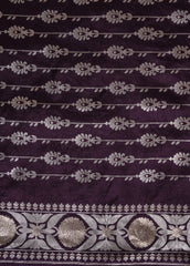 Purple Soft Silk Banarasi Saree