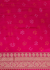 Pink Georgette Bandhani Saree