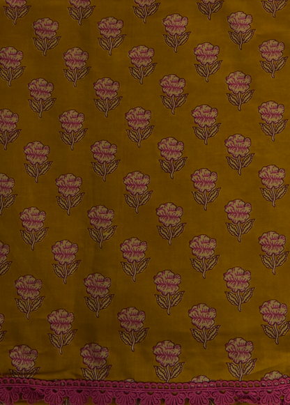 Yellow Chanderi Dress Material