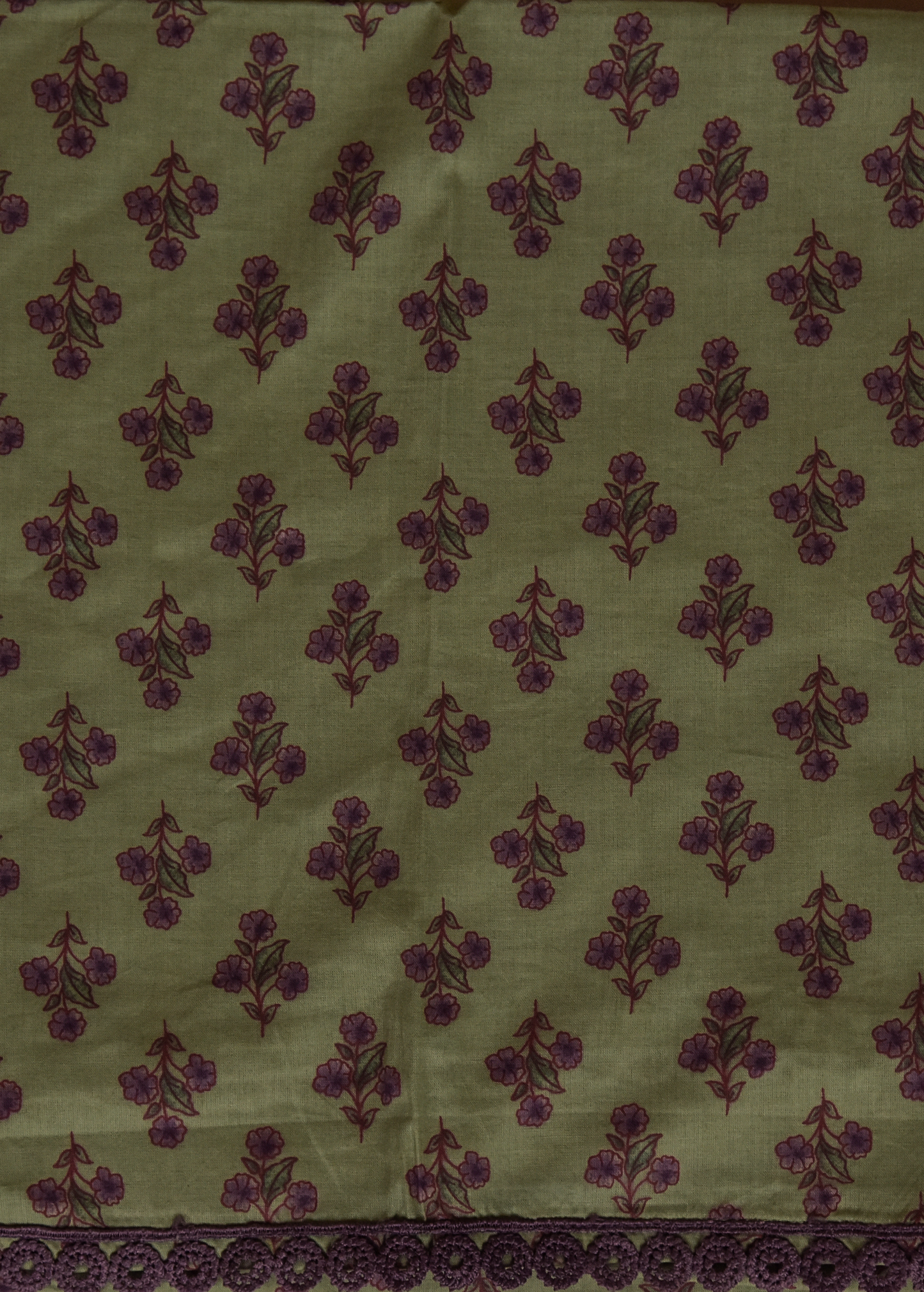 Green Chanderi Dress Material