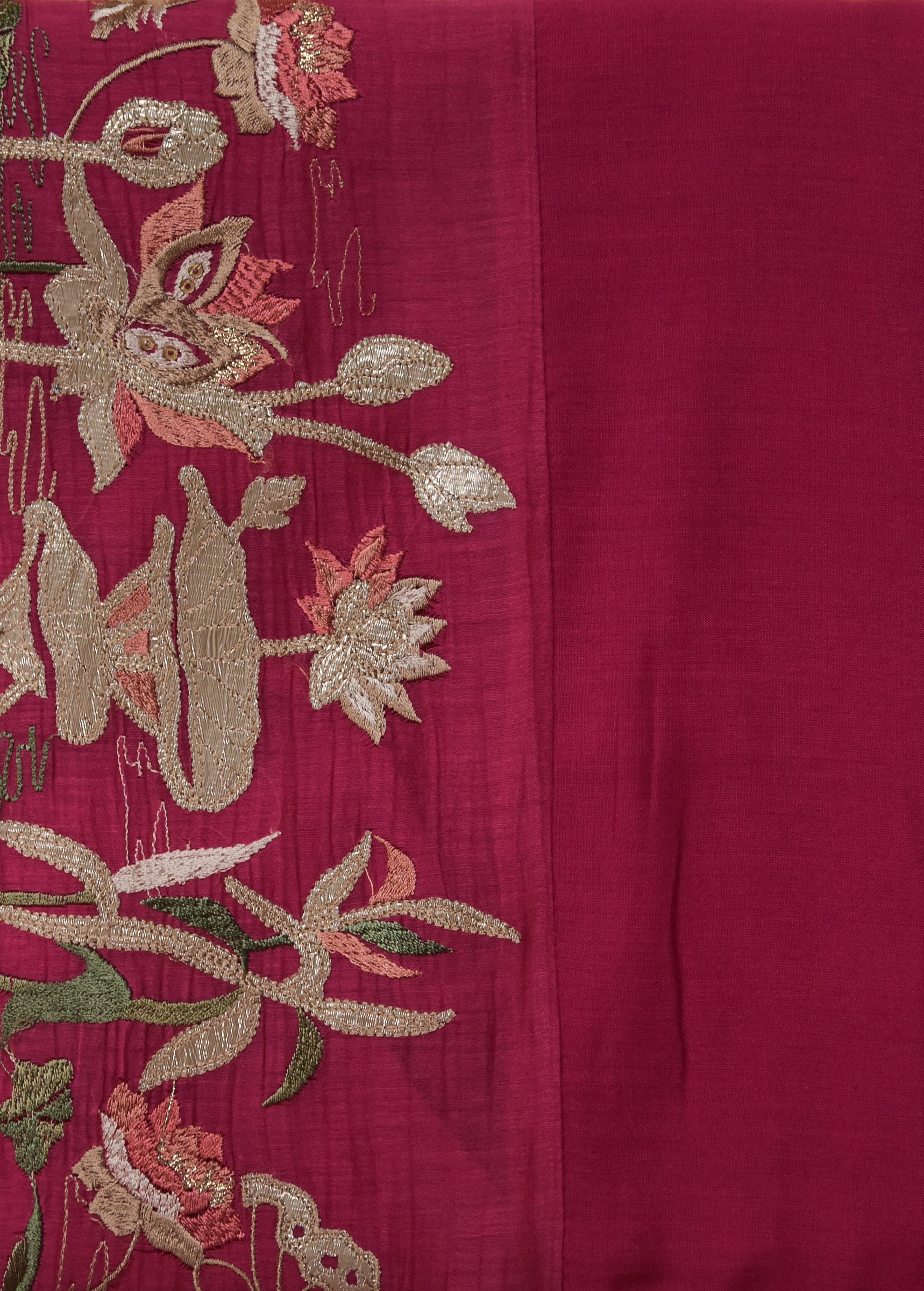 Pink Mul Chanderi Dress Material