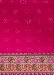 Pink Georgette Bandhani Saree