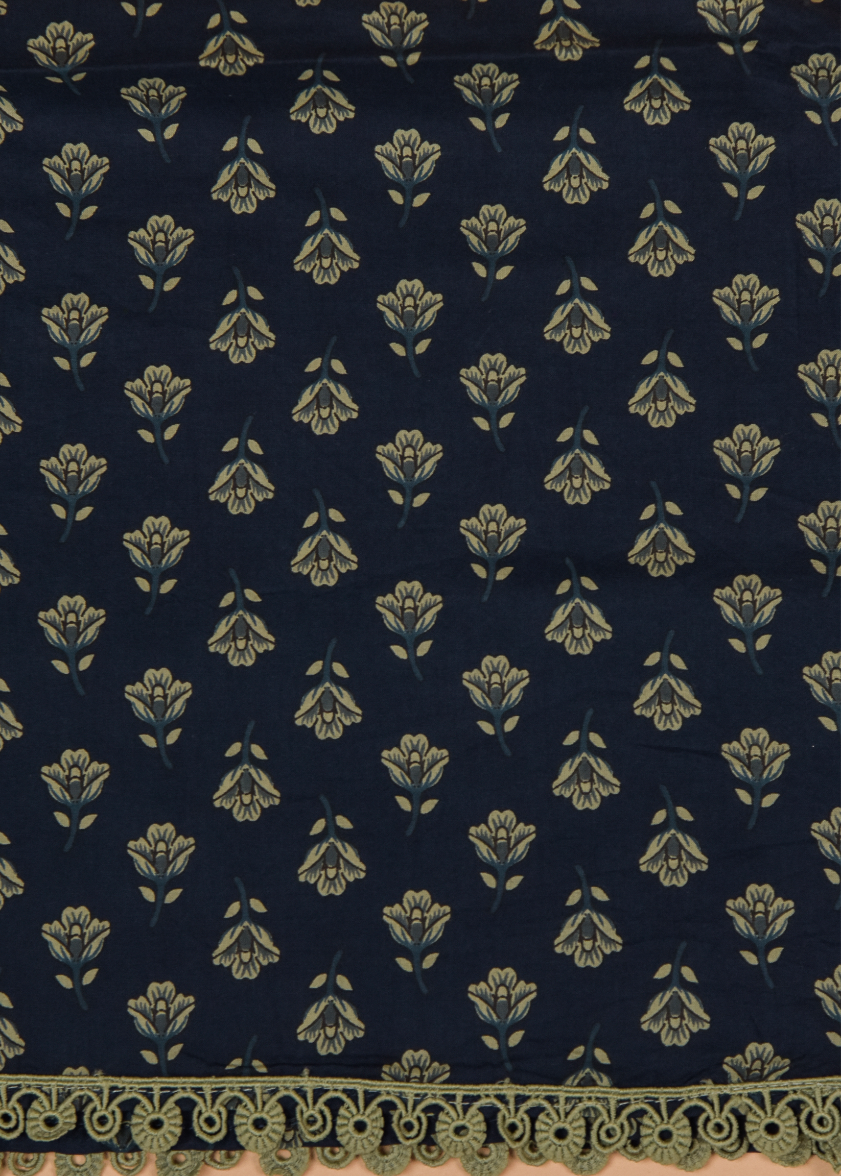 Blue Cotton Dress Material