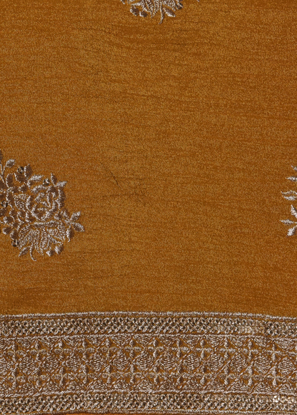 Mustard Mushroo Silk Dress Material