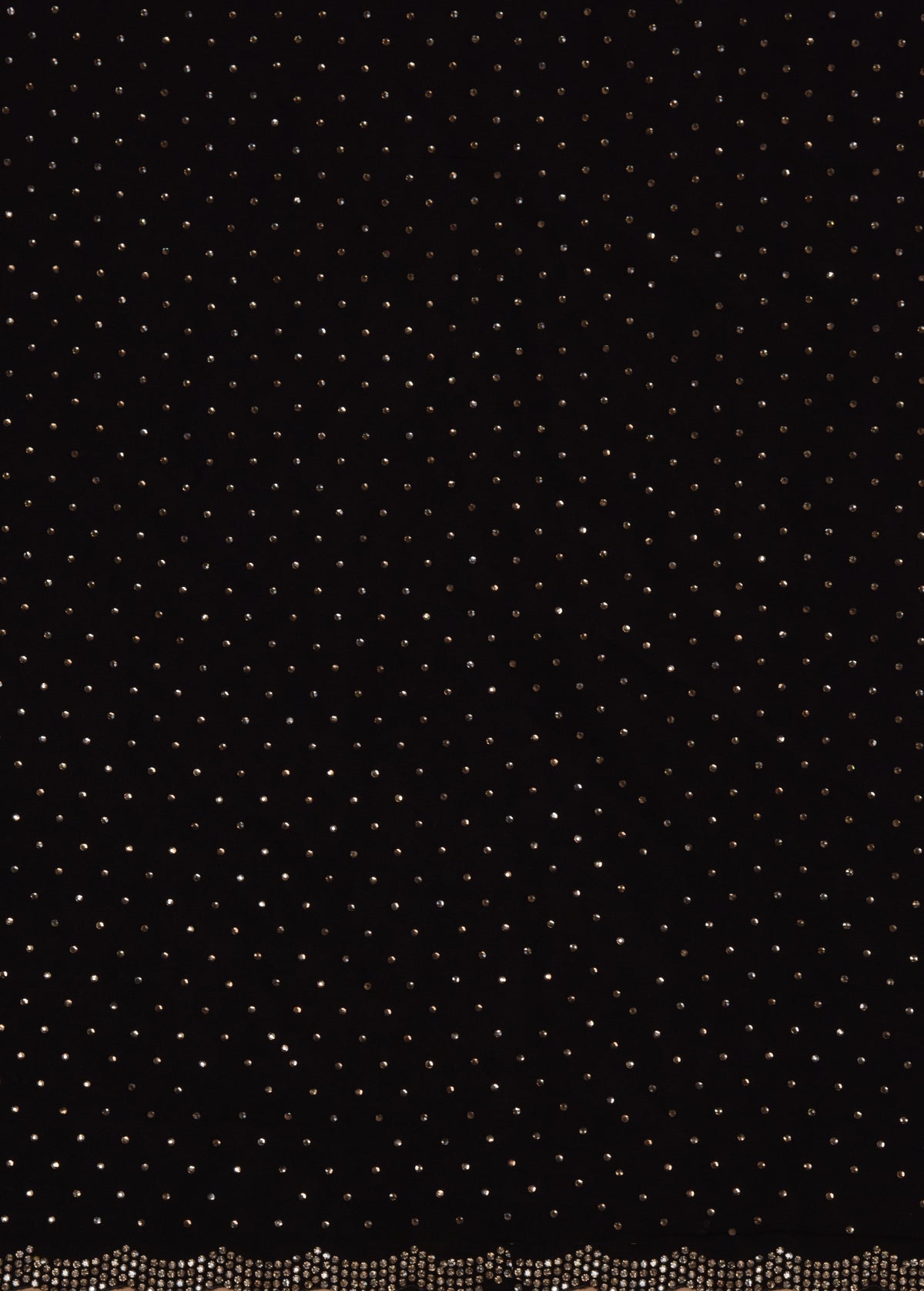 Black Satin Embroidered Saree