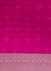 Pink Georgette Bandhani Saree