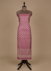 Pink Tussar Dress Material