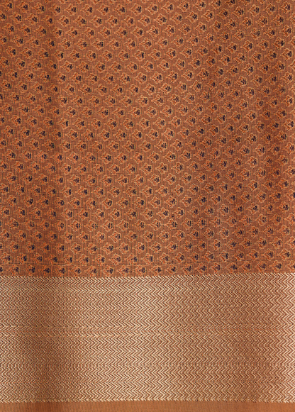 Peach Art Silk Kanjeevaram Saree
