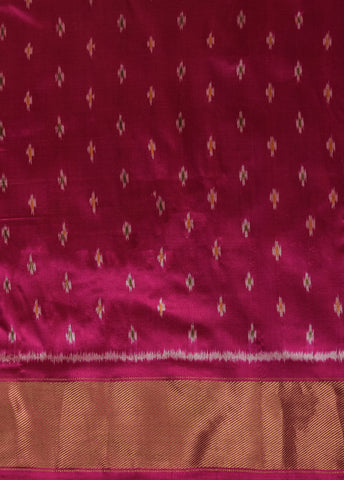 Pink Silk Patola/ikkat Saree
