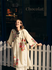 White Crepe Sharara Set