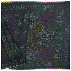 Black Gajji Silk Bandhani Saree