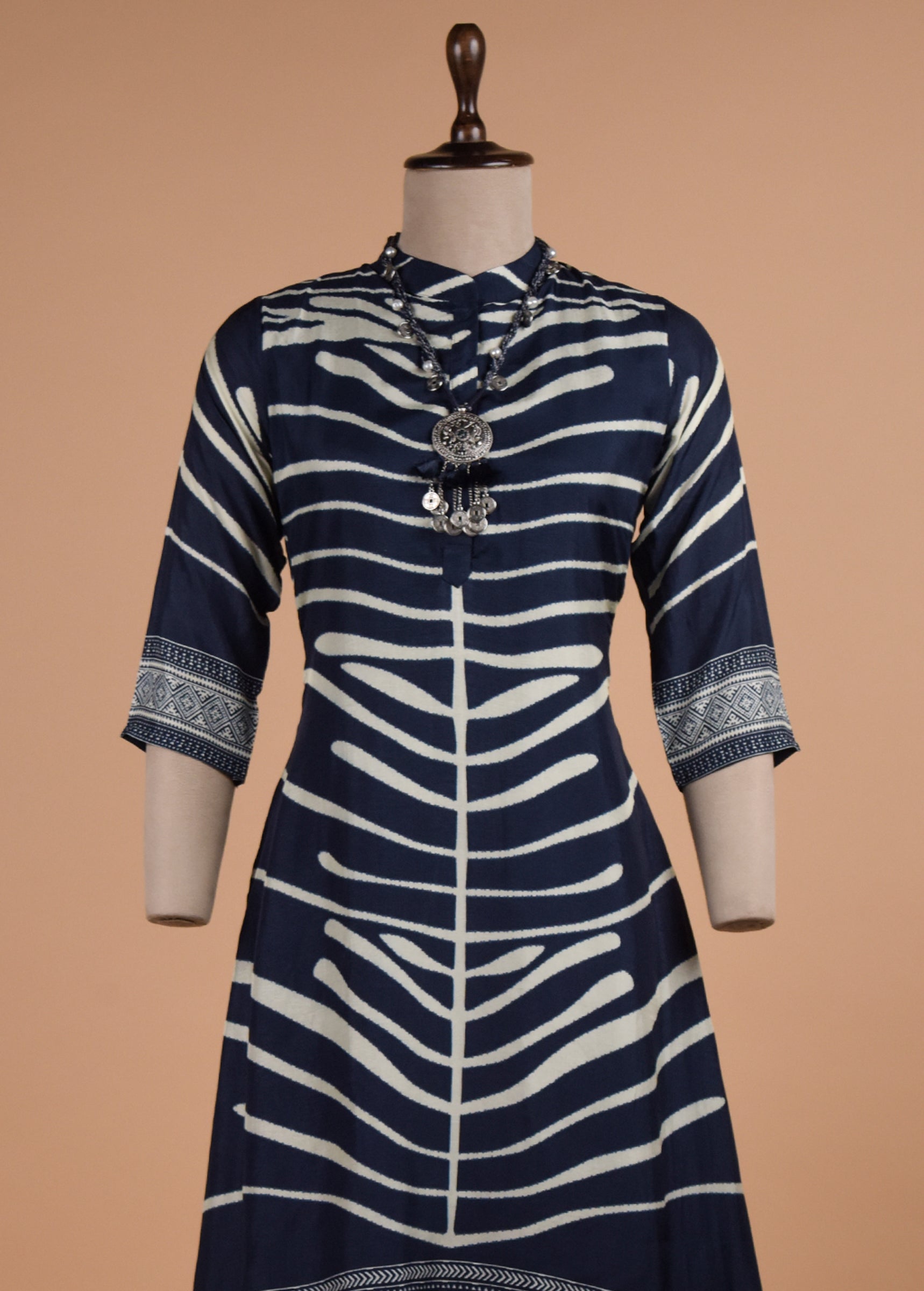 Blue Crepe Coord Set