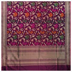 Purple Silk Dupatta