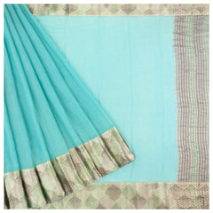 Blue Tissue Georgette Banarasi Saree