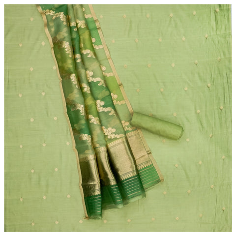Green Silk Dress Material