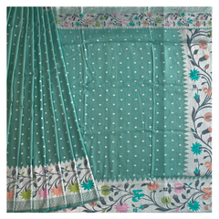 Blue	Tussar Georgette Soft Silk Saree